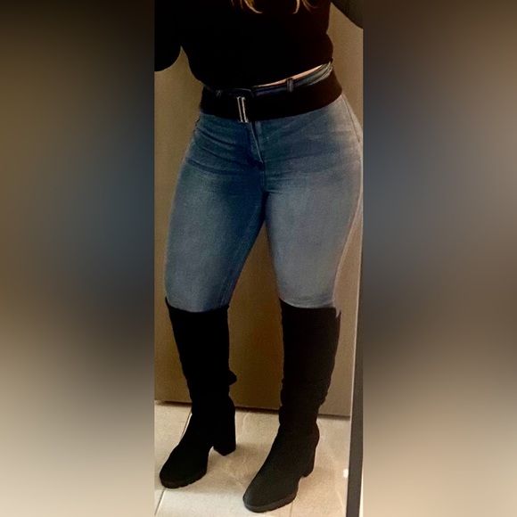 Fashion Nova Black Over-the-Knee Boots - Picture 2 of 9